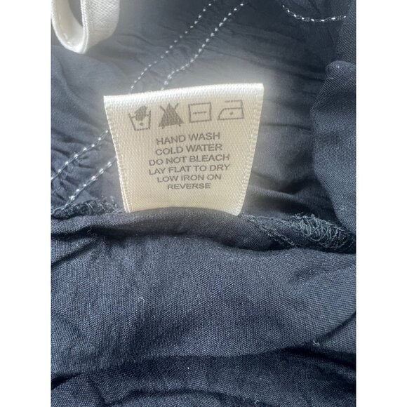 Twenty/Thirty Black & White Tie-Strap Ruffle Top Large - Picture 11 of 12